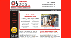 Desktop Screenshot of myobedientdog.ca